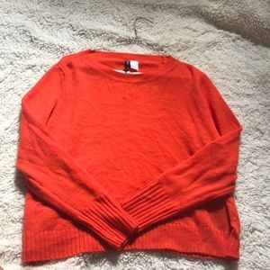 H&M Scoop Neck Orange Sweater